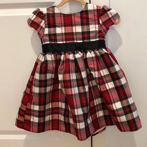 ❤️Girls Carter’s 24m Red & Black Plaid Lined Dress